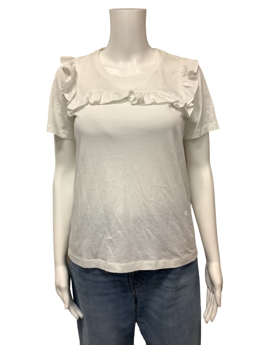 Sonia Round Neck Ruffle Top Size: S